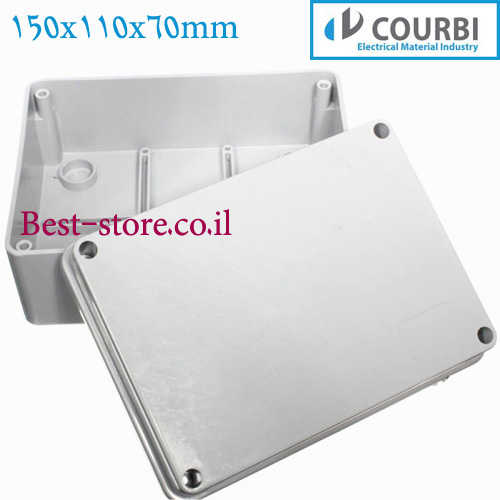 קופסת הסתעפות חלקה מלבנית COURBI NO16ST IP65 150X110X70MM