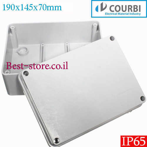 קופסת הסתעפות מלבנית COURBI NO17ST IP65 190X145X70MM